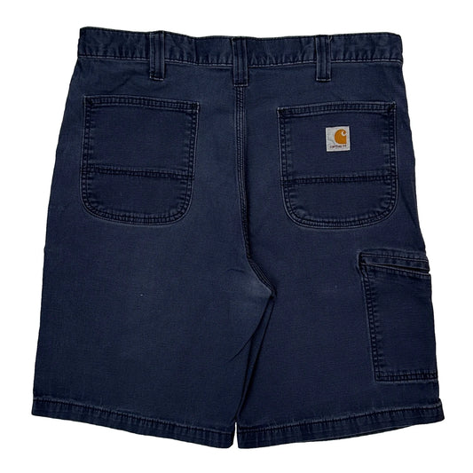 Carhartt Carpenter Shorts - 36W 9L Blue Cotton Blend