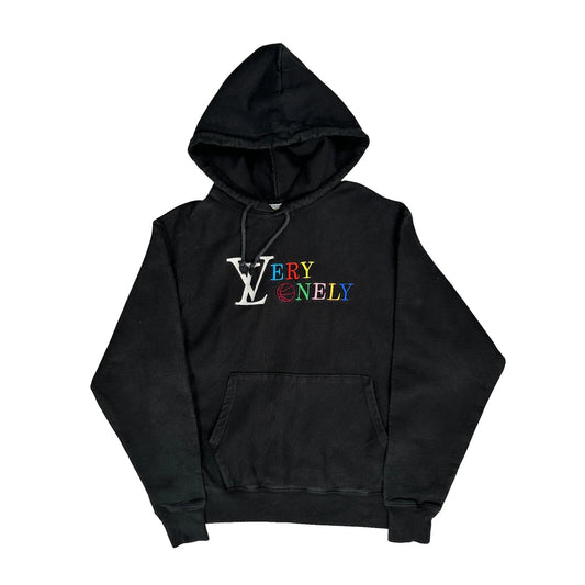 Reverse Weave Champion Graphic Hoodie - Medium Black Cotton