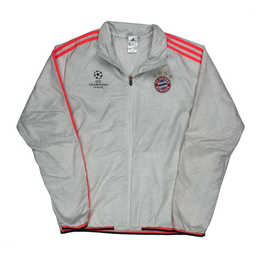Vintage Bayern Munich Adidas Champions League Track Jacket - Large Grey Polyester