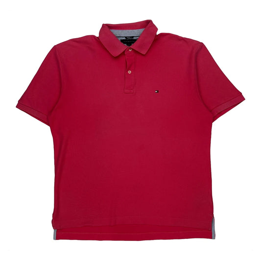 Tommy Hilfiger Polo Shirt - XL Red Cotton