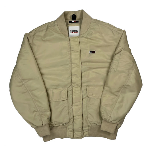 Tommy Jeans Bomber Jacket - XS Beige Polyester