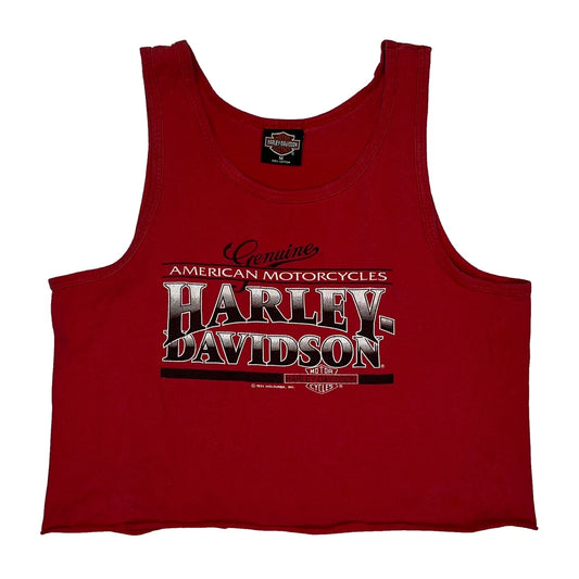 Buddy Stubbs Arizona Harley Davidson Graphic Vest - Medium Red Cotton