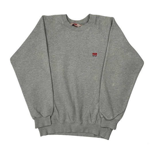 Levis Raglan Sweatshirt - Small Grey Cotton