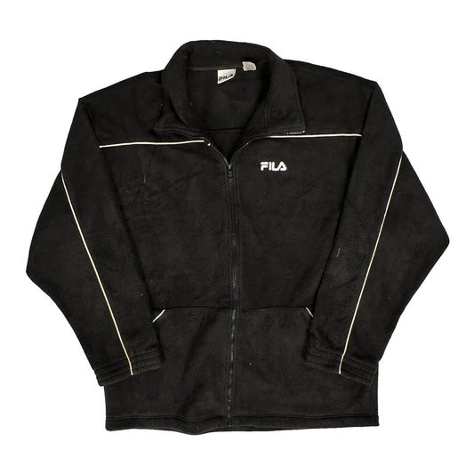 Italia Fila Fleece Jacket - XL Black Polyester