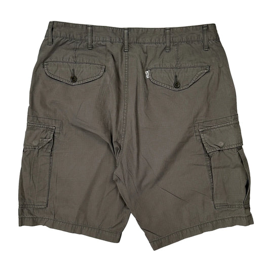 Vintage Levis Cargo Shorts - 34W 9L Grey Cotton