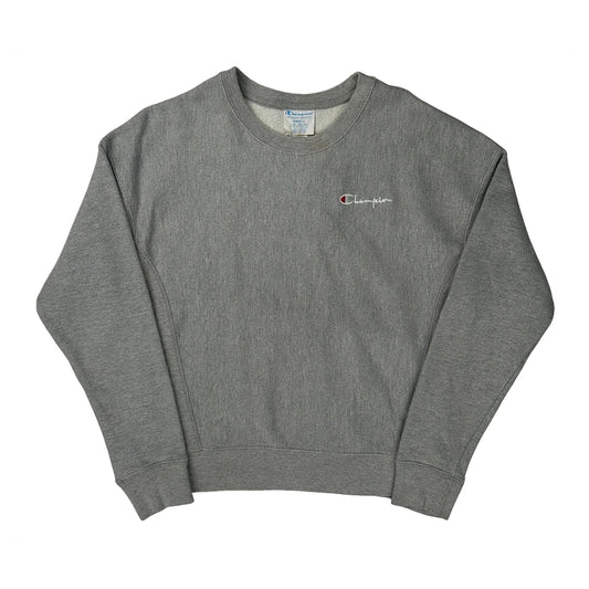 Reverse Weave Champion Sweatshirt - Small Grey Cotton