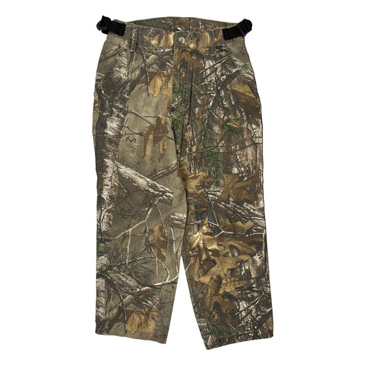 Kids Realtree Camo Cargo Trousers - Small Camo Cotton Blend