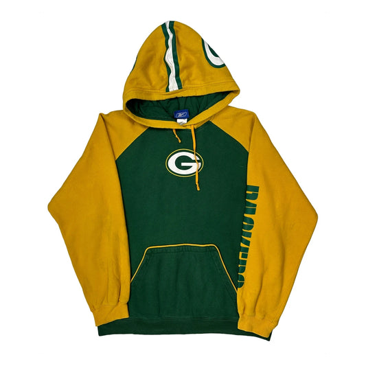 Vintage Packers Reebok Nfl Hoodie - Medium Green Cotton