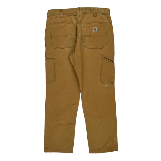Carhartt Double Knee Carpenter Trousers - 36W 30L Brown Cotton