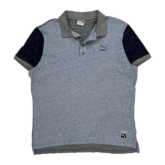 Puma Polo Shirt - XL Grey Cotton Blend