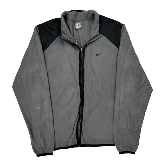 Nike Fleece Jacket - XL Grey Polyester