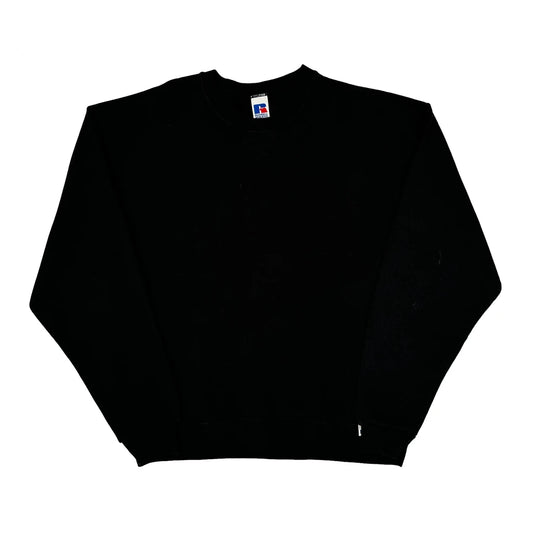 Russell Athletic Sweatshirt - Large Black Cotton