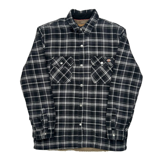 Vintage Dickies Checked Jacket - Medium Black Cotton