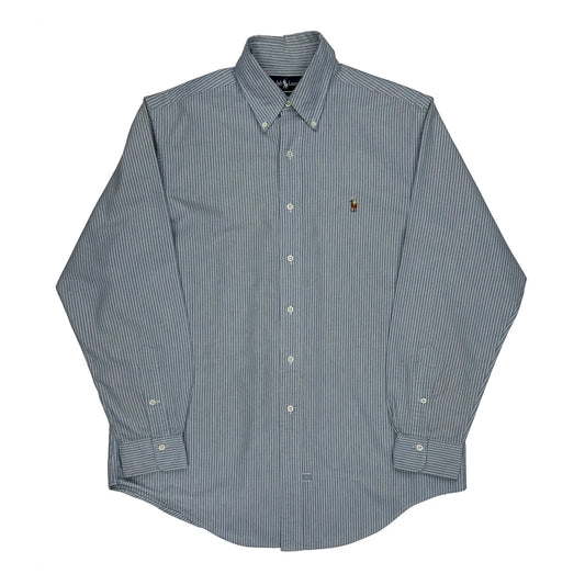 Ralph Lauren Striped Shirt - Large Blue Cotton