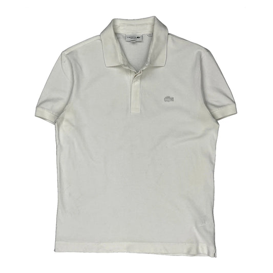 Vintage Lacoste Polo Shirt - Medium White Cotton