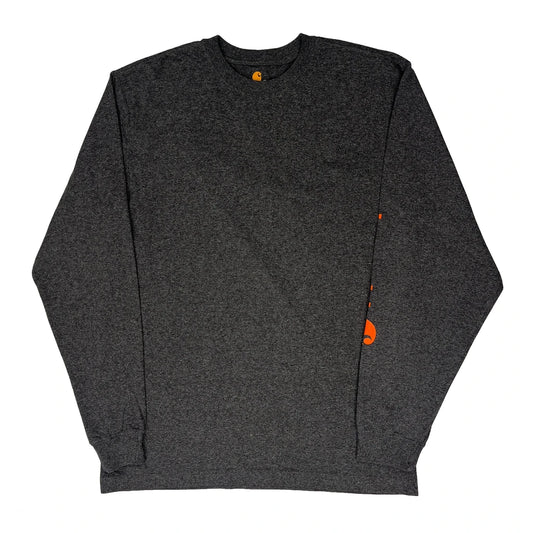 Carhartt Long Sleeve T-Shirt - Medium Grey Cotton