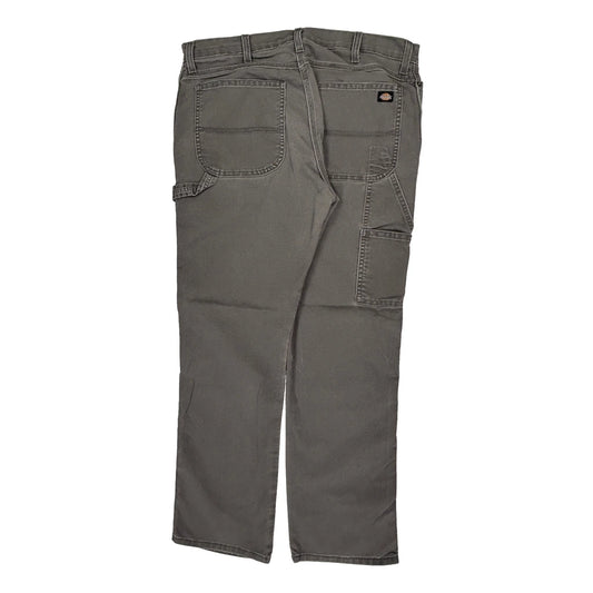 Dickies Carpenter Trousers - 36W 32L Grey Cotton Blend