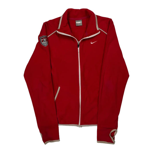 USA Soccer Nike Track Jacket - Small Red Polyester