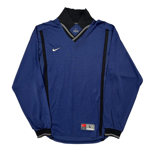 Nike Football Shirt - Large Blue Polyester