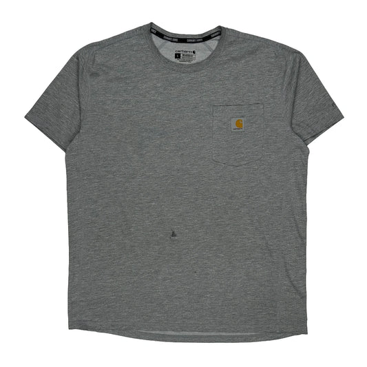 Carhartt T-Shirt - Large Grey Cotton