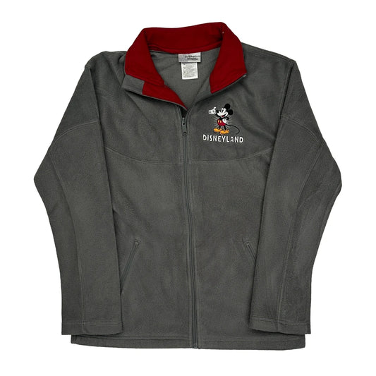 Disneyland Disney Graphic Fleece Jacket - XL Grey Polyester