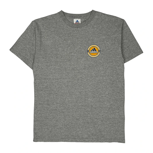 Vintage Adidas T-Shirt - Medium Grey Cotton Blend