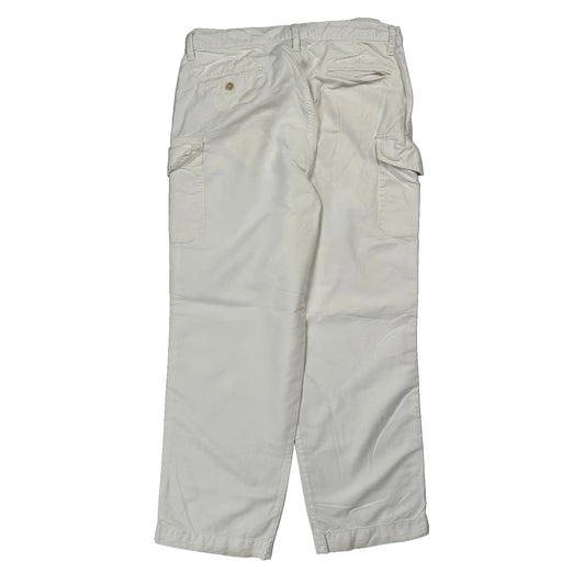 Polo By Ralph Lauren Cargo Trousers - 31W 29L White Cotton