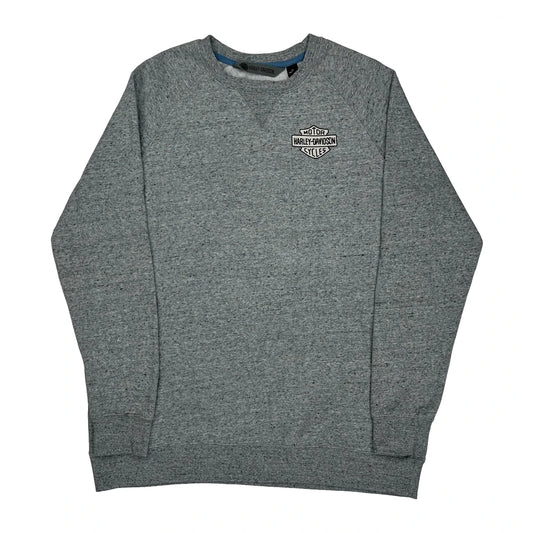 Bad Babes Burn Rubber Harley Davidson Graphic Sweatshirt - XL Grey Cotton Blend