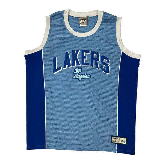 Los Angeles Lakers Hardwood Classics Nba Jersey - 2XL Blue Polyester