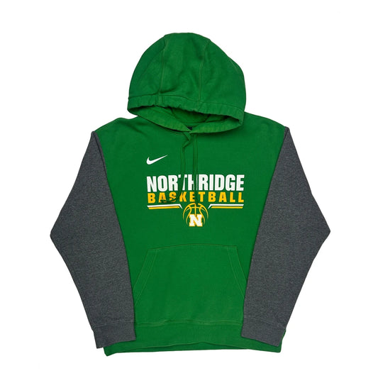Vintage Northridge Basketball Nike Hoodie - Large Green Cotton