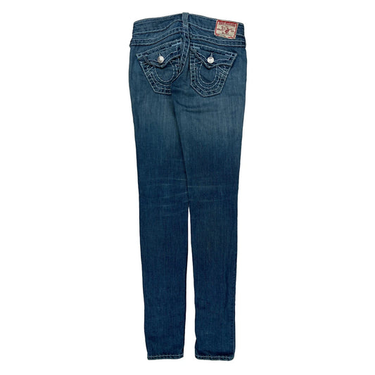 Vintage True Religion Skinny Jeans - 27W UK 6 Blue Denim