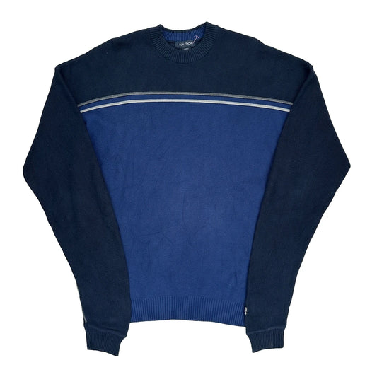 Nautica Striped Jumper - Large Blue Cotton
