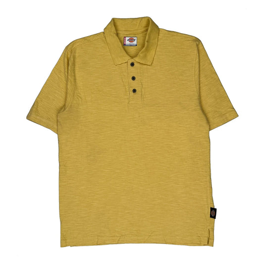 Dickies Polo Shirt - Medium Yellow Cotton