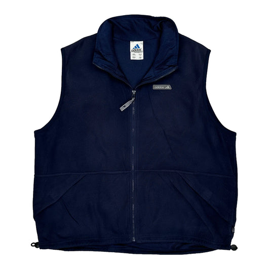 Adidas Gilet - Large Navy Polyester