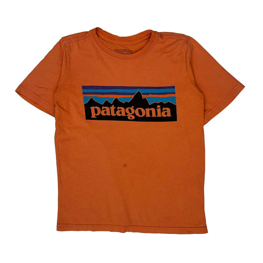 Age 5-6 Patagonia Graphic T-Shirt - XS Orange Cotton