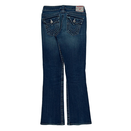 Vintage True Religion Boot Cut Jeans - 28W UK 6 Blue Denim