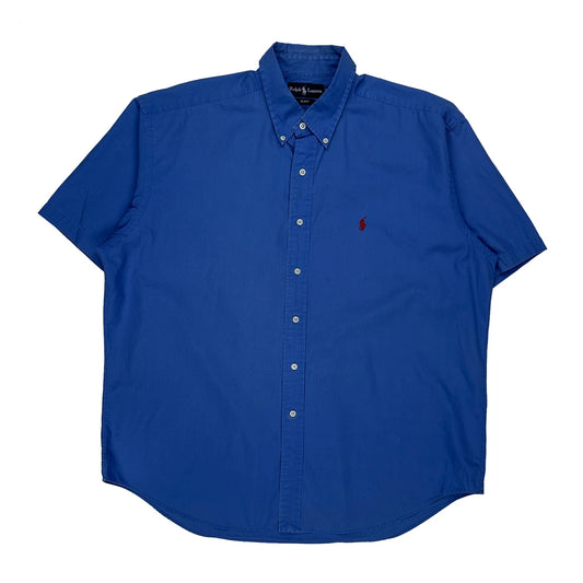 Vintage Blake Ralph Lauren Short Sleeve Shirt - XL Blue Cotton
