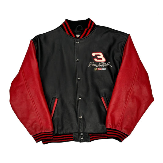 Vintage Dale Earnhardt Chase Authentics Graphic Varsity Jacket - Medium Black Polyurethane