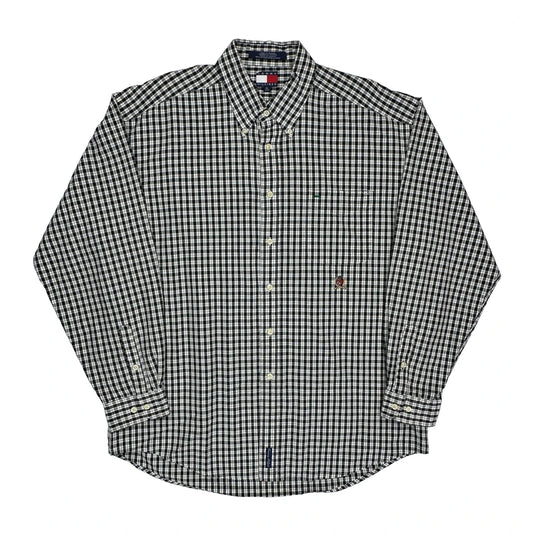 Tommy Hilfiger Checked Shirt - XL Black Cotton