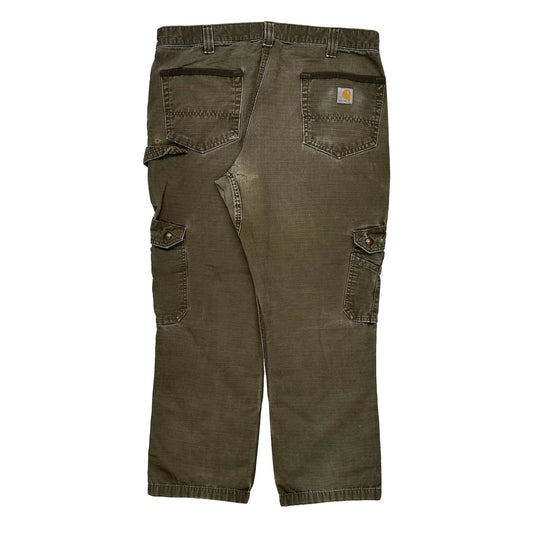 Vintage Carhartt Double Knee Cargo Trousers - 36W 29L Green Cotton