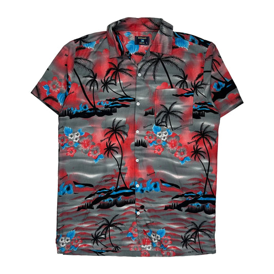 Bahamas Floral Hawaiian Shirt - Large Multicoloured Polyester
