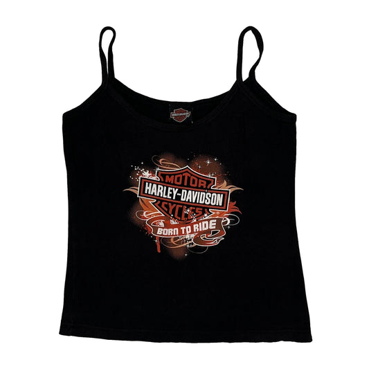 Harley Davidson Graphic Vest - Large Black Cotton