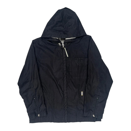 Vintage Nike Windbreaker - Large Black Polyester