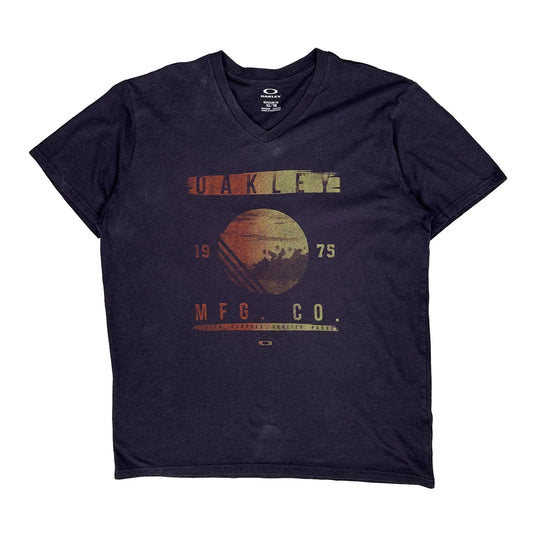 Oakley V-Neck T-Shirt - XL Black Cotton