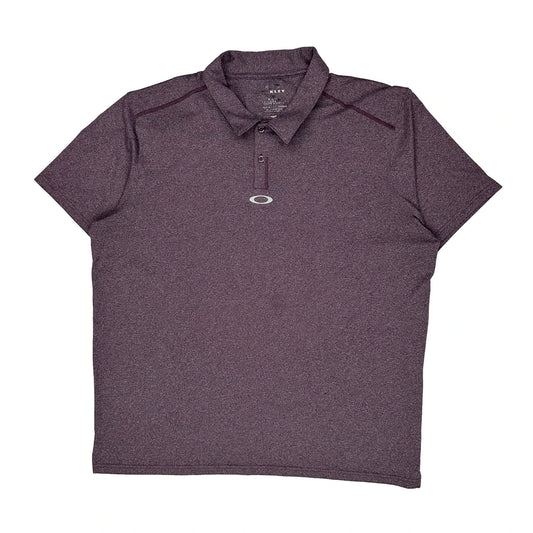 Vintage Oakley Polo Shirt - XL Purple Polyester