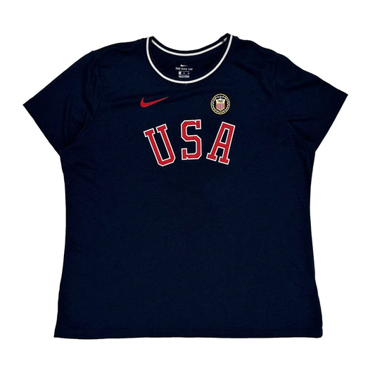 USA Olympics Nike Graphic T-Shirt - XL Navy Cotton