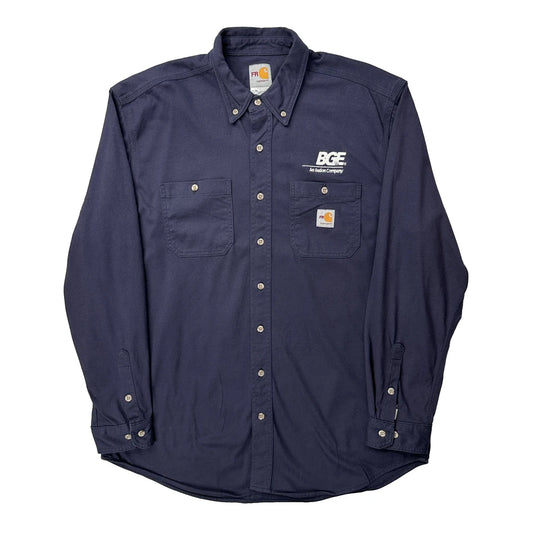 Bge Logo Carhartt Shirt - Large Navy Cotton