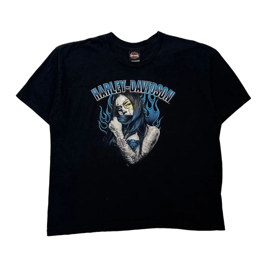 Winterville, Nc Harley Davidson Graphic T-Shirt - 2XL Black Cotton
