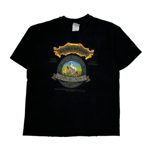 Vintage Sierra Nevada Pale Bock Hanes Single Stitch T-Shirt - XL Black Cotton