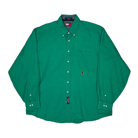 Vintage Tommy Hilfiger Shirt - XL Green Cotton
